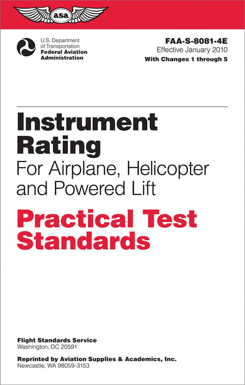 Instrument Rating Practical Test Standards for Airplane, Helicopter and Powered Lift