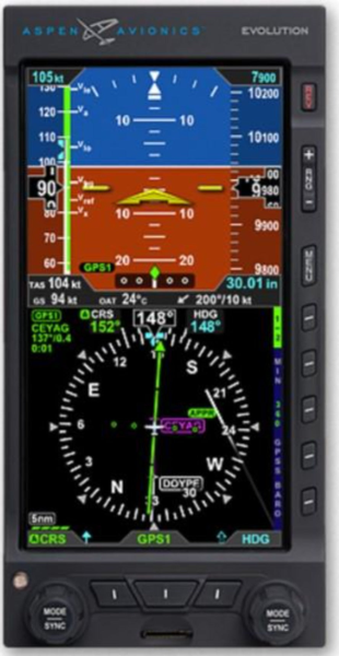 ASPEN AVIONICS Evolution 1000C3 Pro PFD | Pacific Coast Avionics