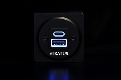 Stratus Power Pro USB-A/USB-C Panel Mount Charger - Pacific Coast Avionics