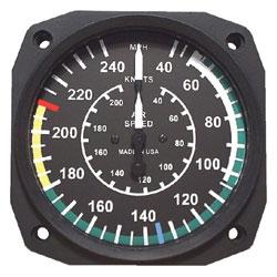 3-1/8 Inch Dual Airspeed Indicator (TSO'd)
